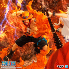 Banpresto Portgas D. Ace Senkozekkei figure side view.