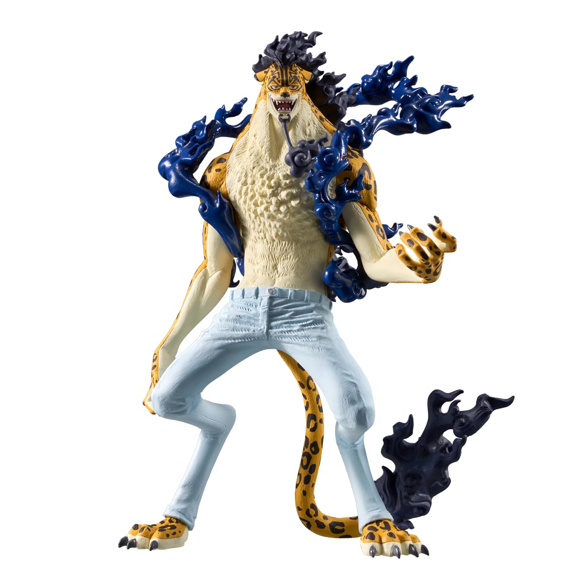 Banpresto Rob Lucci Awakening figure on display shelf highlighting dynamic pose and collectible value