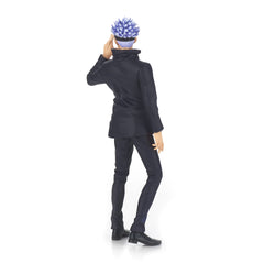 Banpresto Satoru Gojo figure side profile for angled photography.