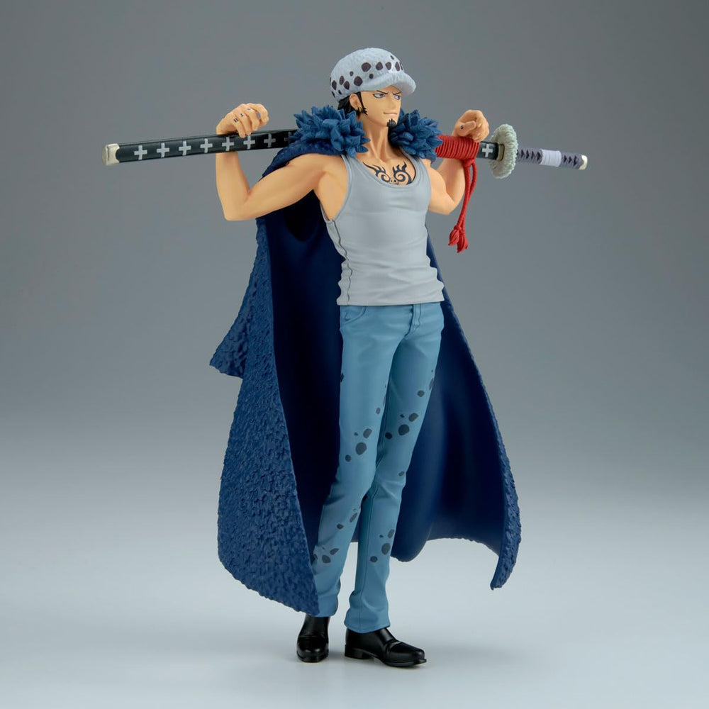Banpresto Trafalgar Law DXF 7.9-inch display-ready figure on shelf