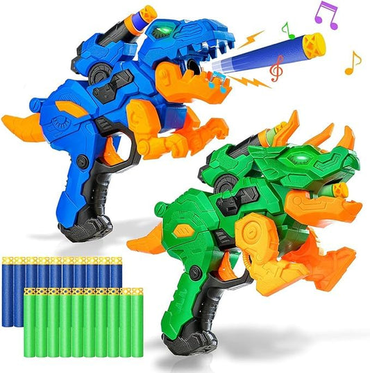 Banvih Dino Toy Gun T Rex Blaster in action for epic backyard adventures