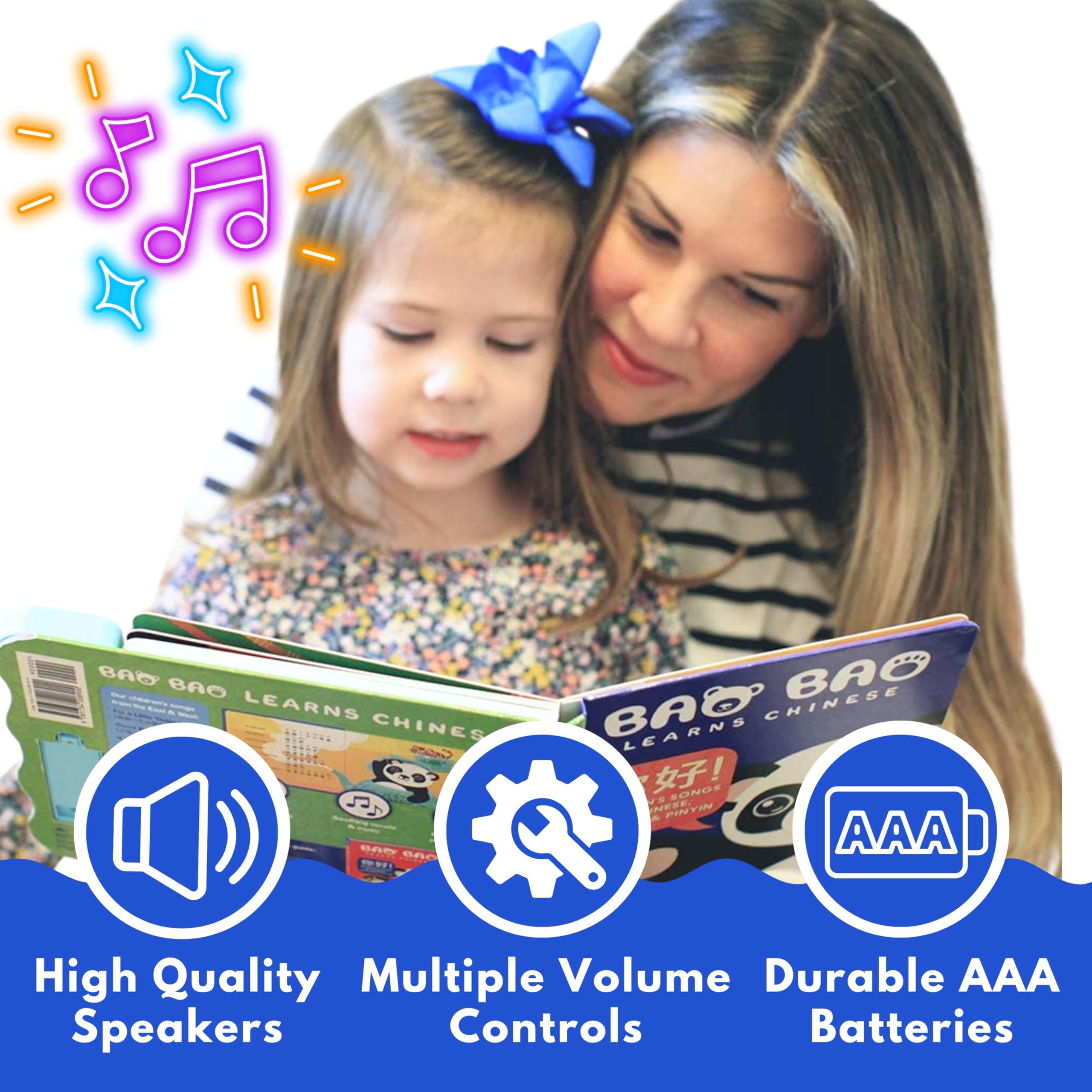 Bao Bao Vol2 includes English, Mandarin, and Pinyin text for learning support.