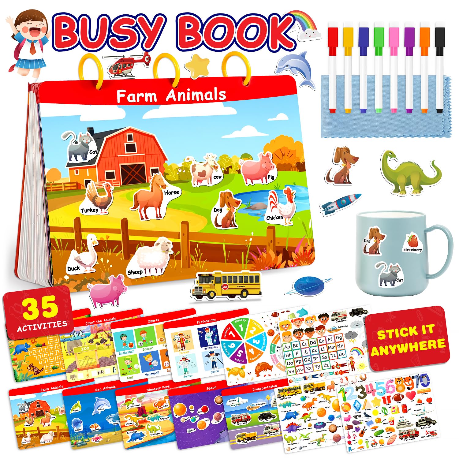 Baobrava 3-in-1 Busy Book cover for durable Montessori learning.