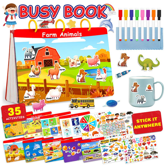 Baobrava 3-in-1 Busy Book cover for durable Montessori learning.