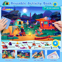 Baobrava write-and-draw board ready for freestyle art and vocabulary practice
