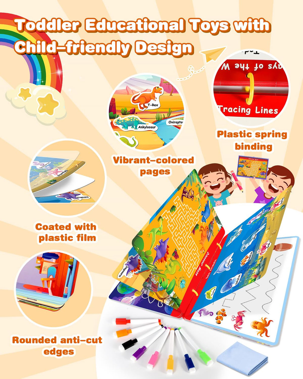 Baobrava waterproof pages are easy to wipe clean.