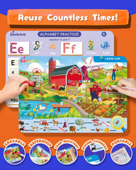 Baobrava wipeable surface for reusable learning on the go