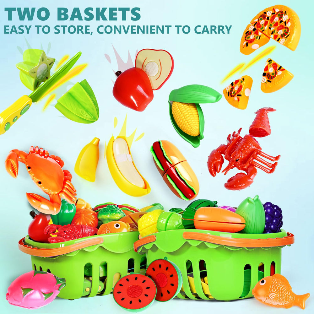 BAODLON cutting board and toy knife for safe slicing play