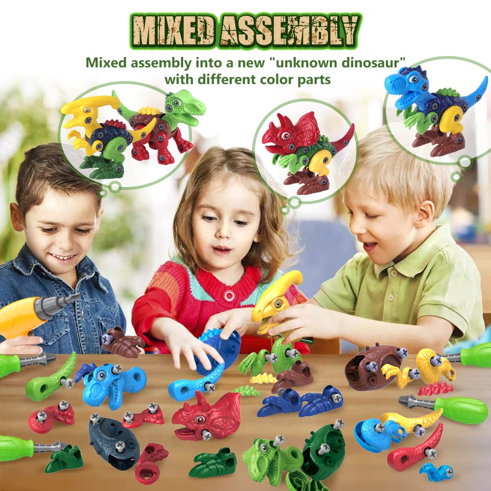 BAODLON assembled dinosaur parts enabling mix-and-match creativity