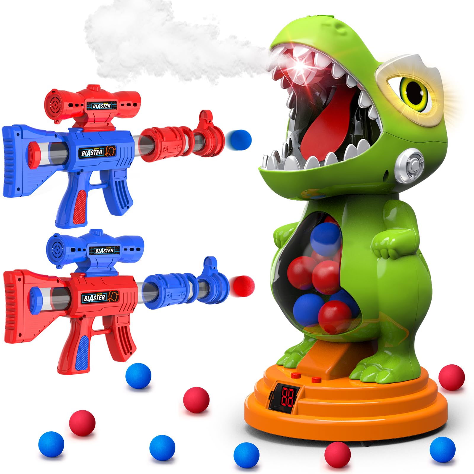 BAODLON dinosaur shooting target ready for a hit, ideal for improving aim and timing.
