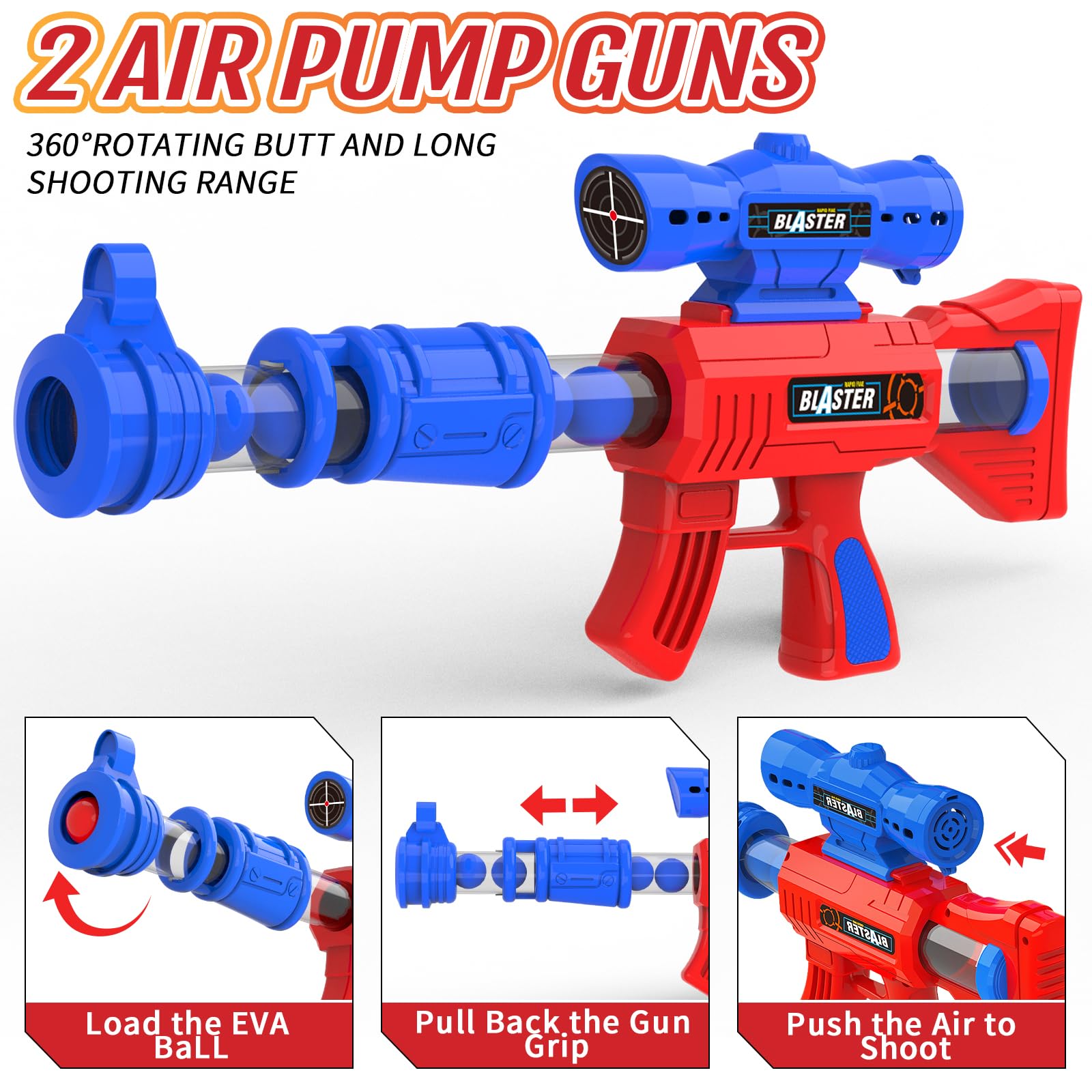 BAODLON 24 foam balls pack, safe for indoor use and easy reloads.
