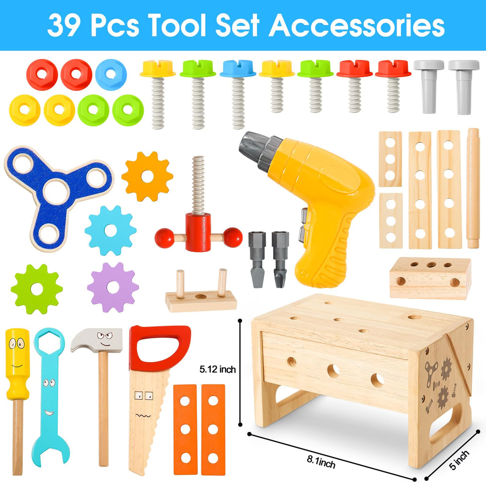 BAODLON kids playing outdoors with portable tool box