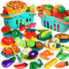 BAODLON play food set with two baskets for organized pretend play.
