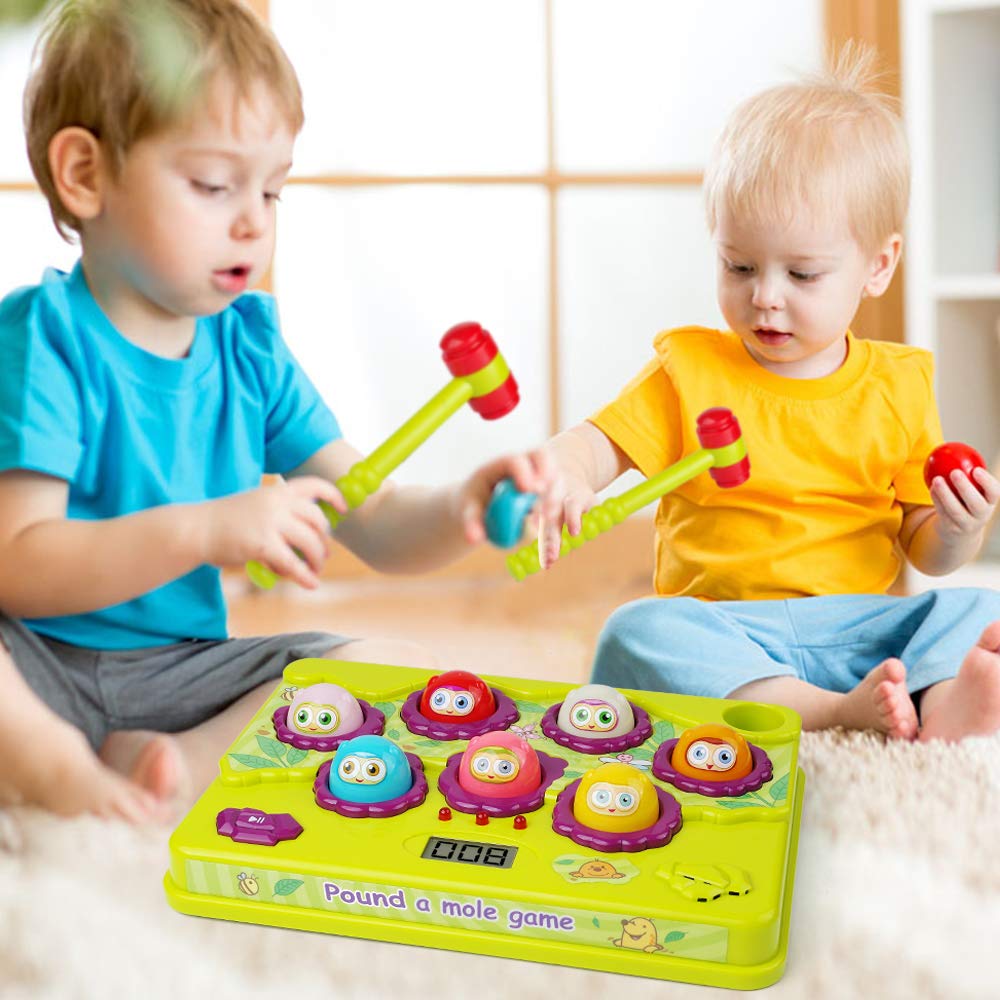 BAODLON Pound-a-Mole features seven bright color moles