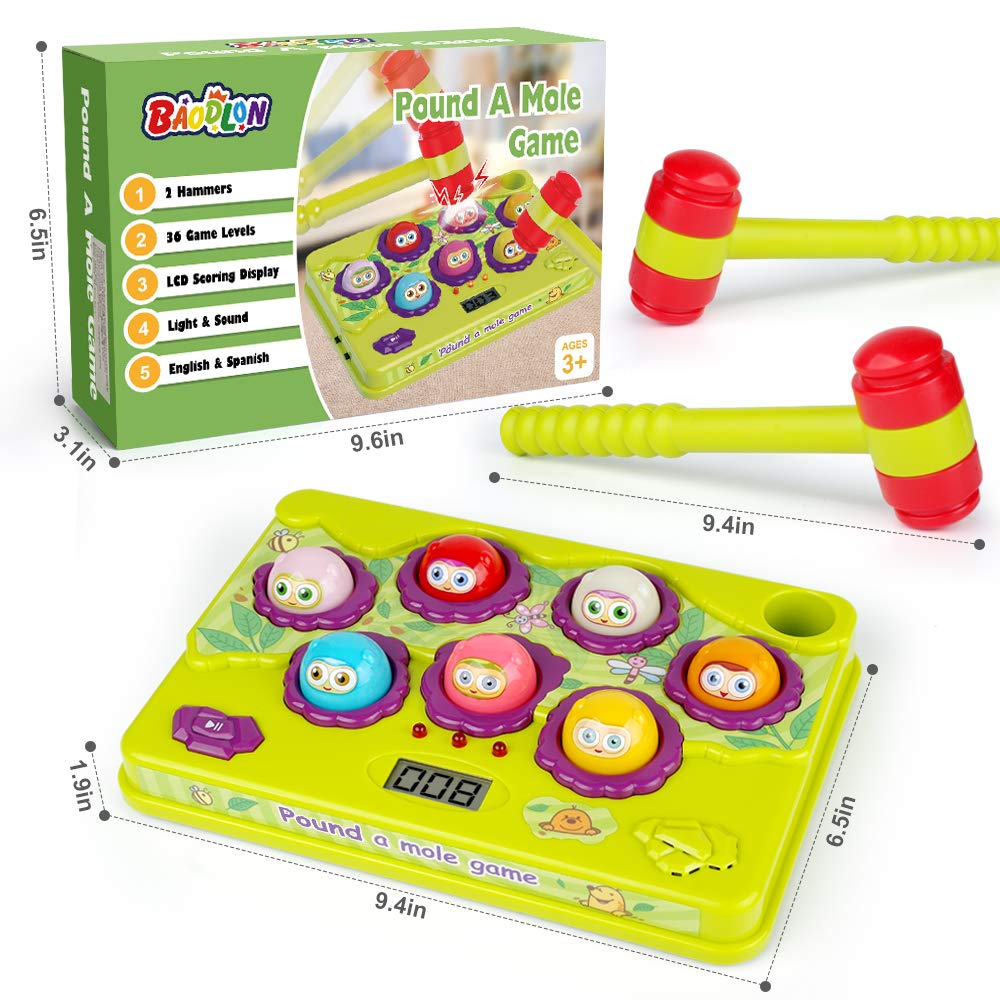BAODLON Pound-a-Mole makes a great gift for kids aged 3 to 6