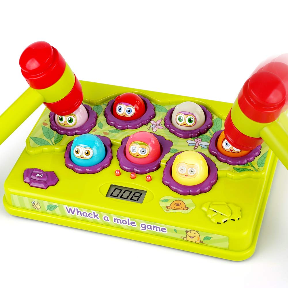 BAODLON Pound-a-Mole light-up moles for engaging play and coordination