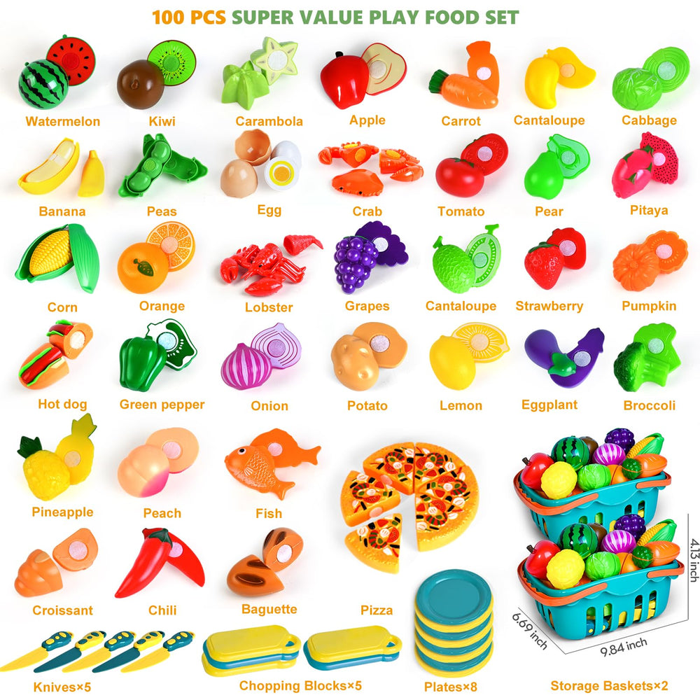 BAODLON variety fake food with 82 mini pieces fuels imaginative meals.