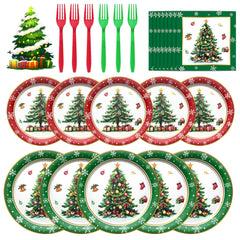 Baolaiballoon Christmas dinner plates, 9-inch, ideal for easy holiday hosting.