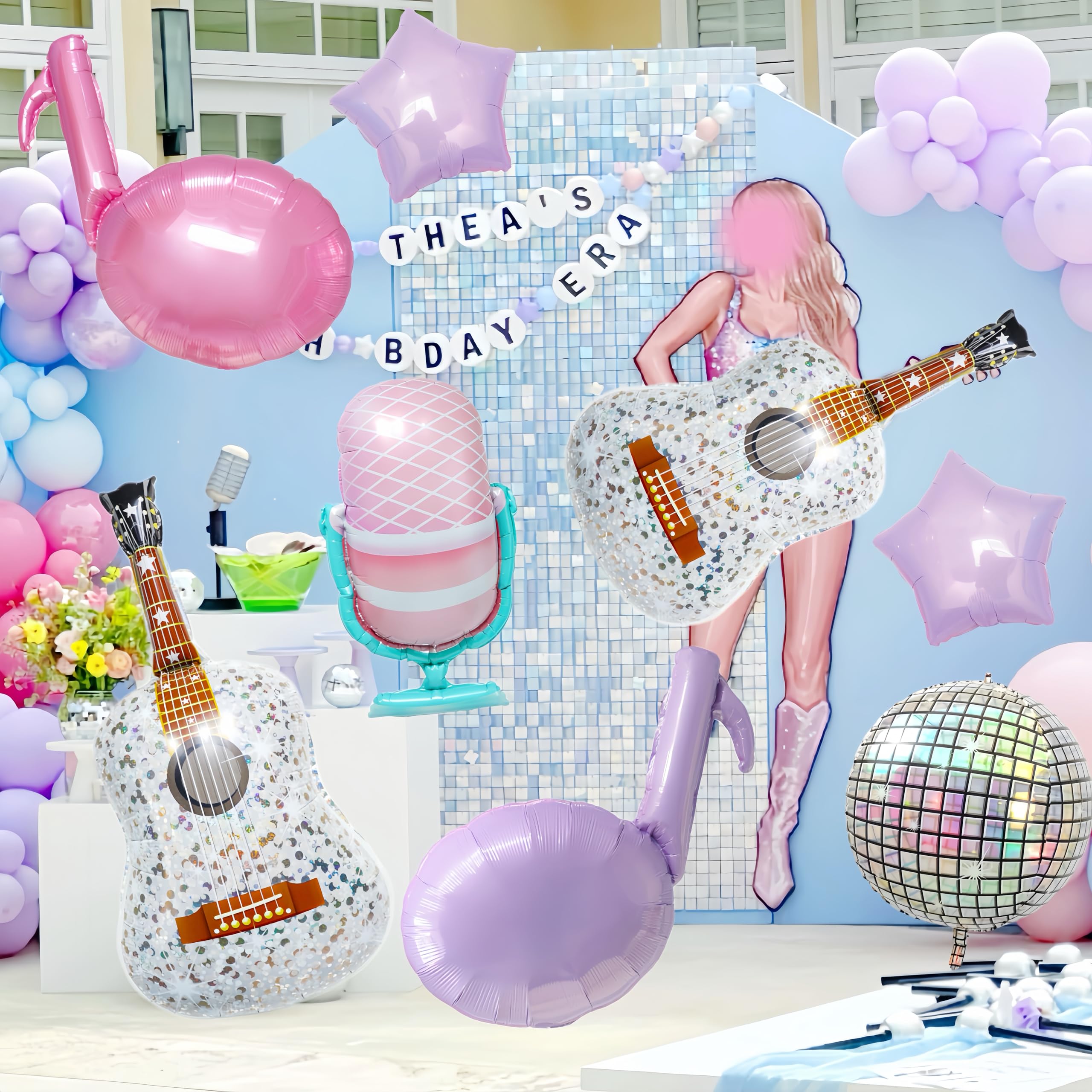Baoonworlld diamond guitar balloon, unique focal point for music parties