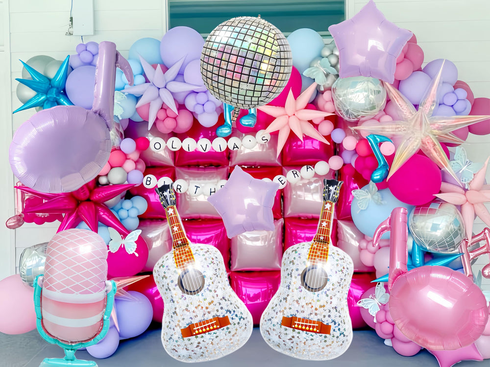 Baoonworlld pearlescent purple five-star balloons, 18in, elevate stage accents