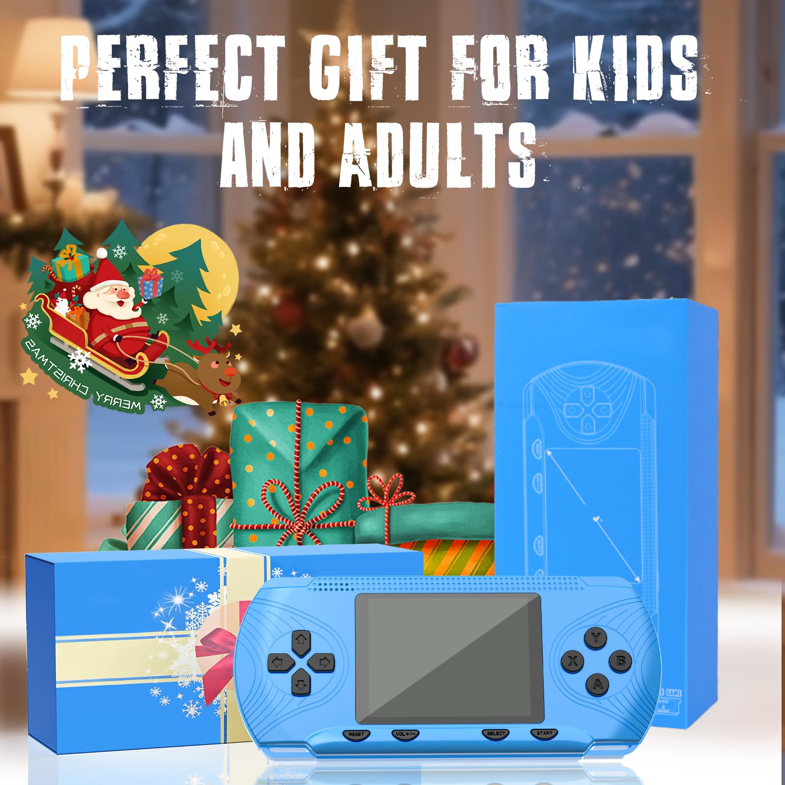 Baopilong retro handheld console gift-ready packaging, perfect for birthdays and holidays.