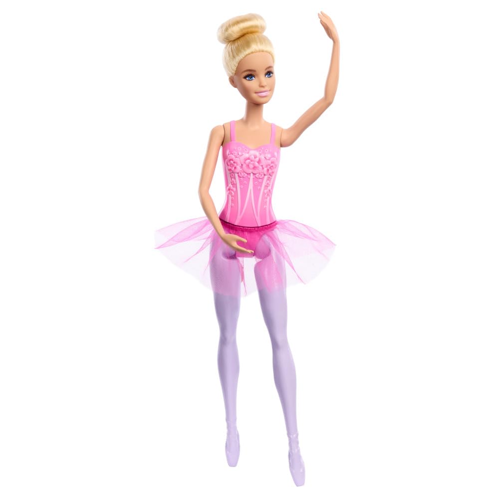 Barbie ballerina doll with purple tutu for imaginative dance play.