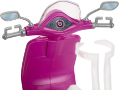 Barbie doll with clip-on handlebars for secure posing during scenes.
