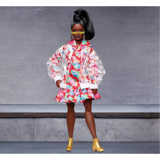 Barbie BMR1959 floral hoodie dress offers streetwear style for imaginative play
