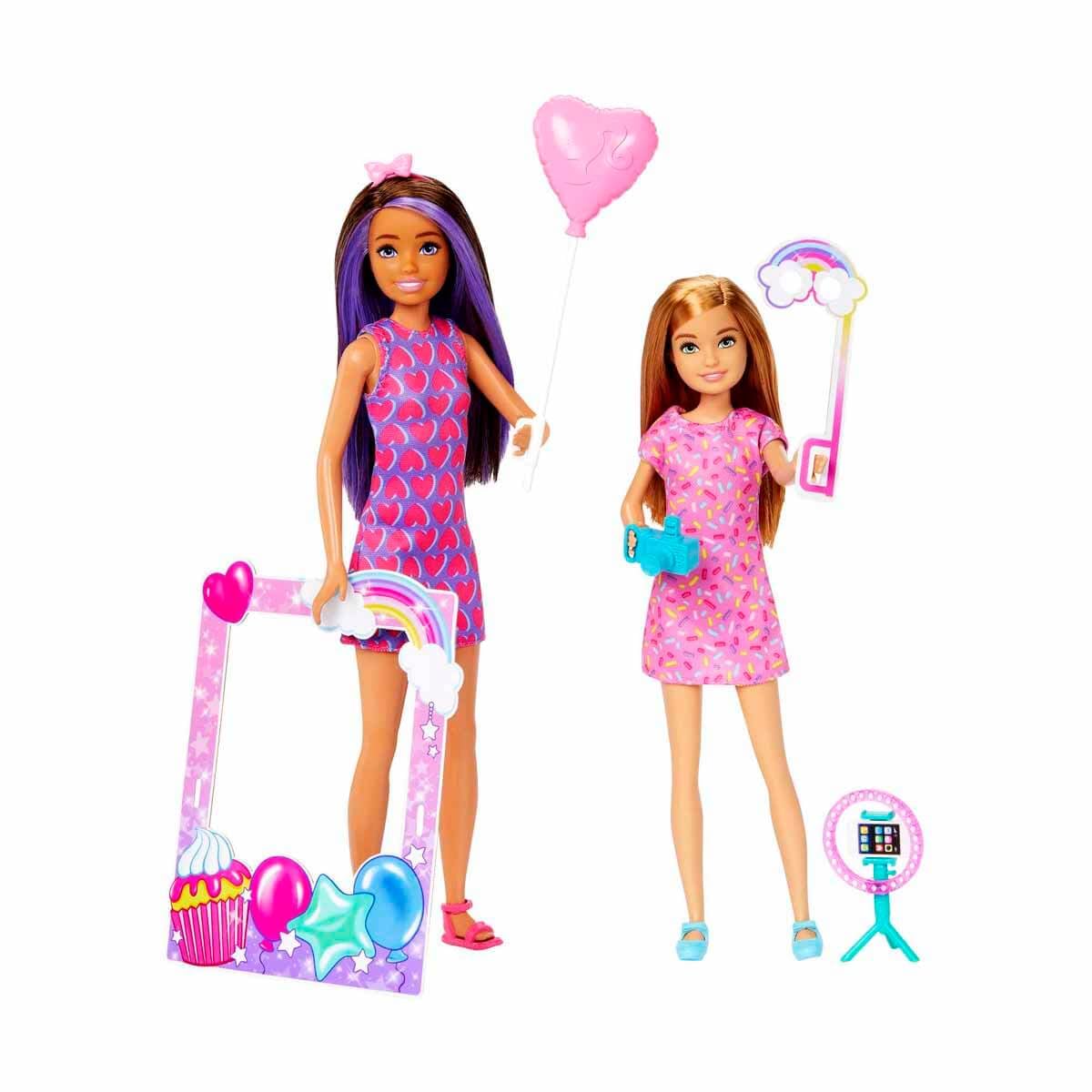 Barbie Celebration Fun Skipper and Stacie dolls ready for imaginative birthday play.