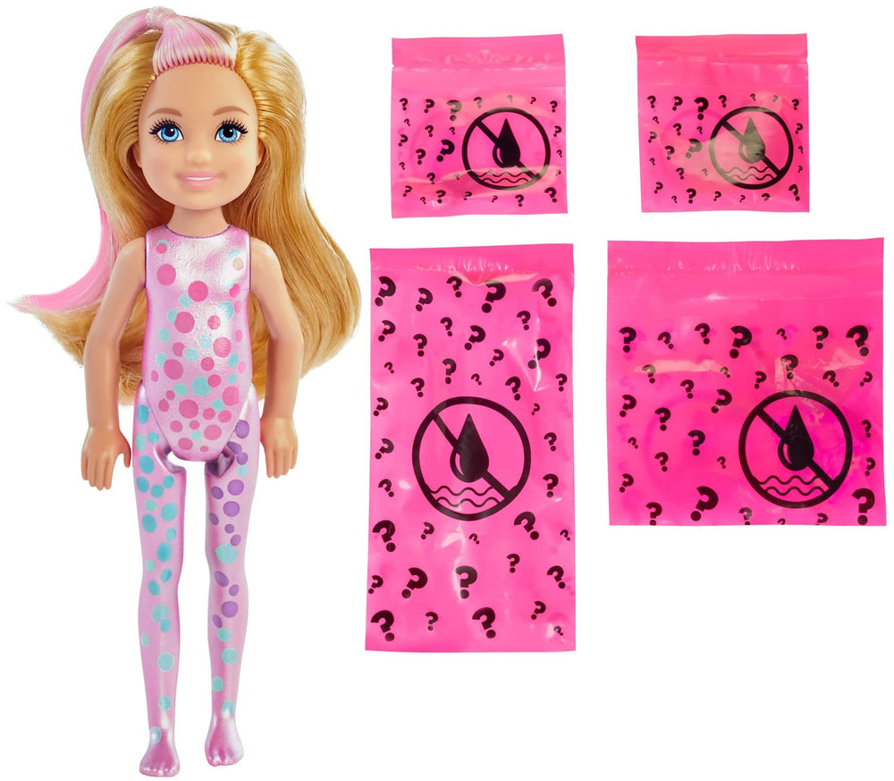 Barbie Chelsea Color Reveal party-look outfit and accessories for creative storytelling