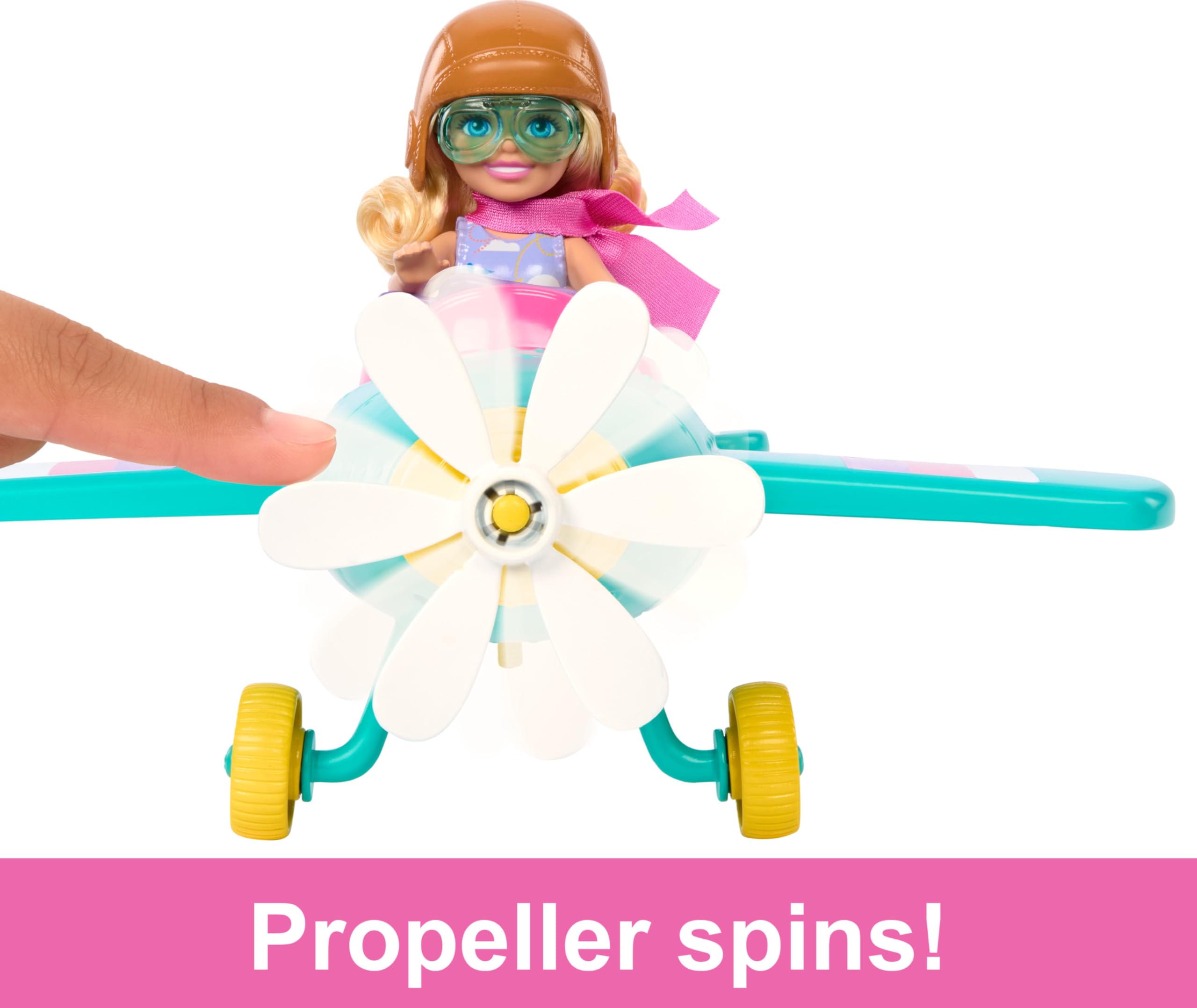 Barbie Chelsea daisy propeller spins to begin interactive flight play