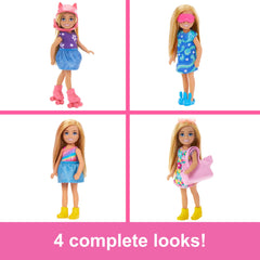 Barbie Chelsea outfit collection of 15 pieces encourages mix-and-match creativity.