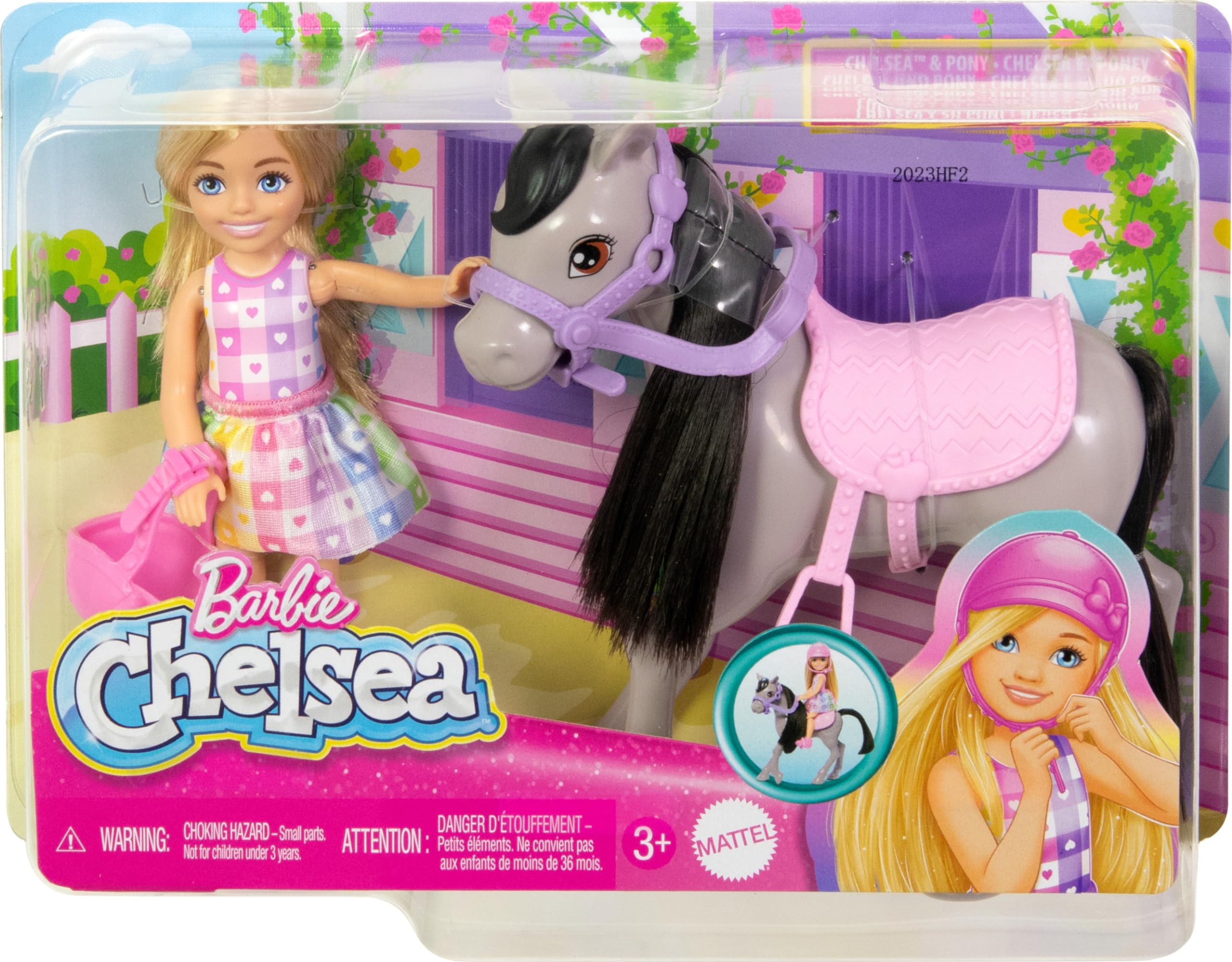 Barbie Chelsea pony playset encourages storytelling and role-play adventures.