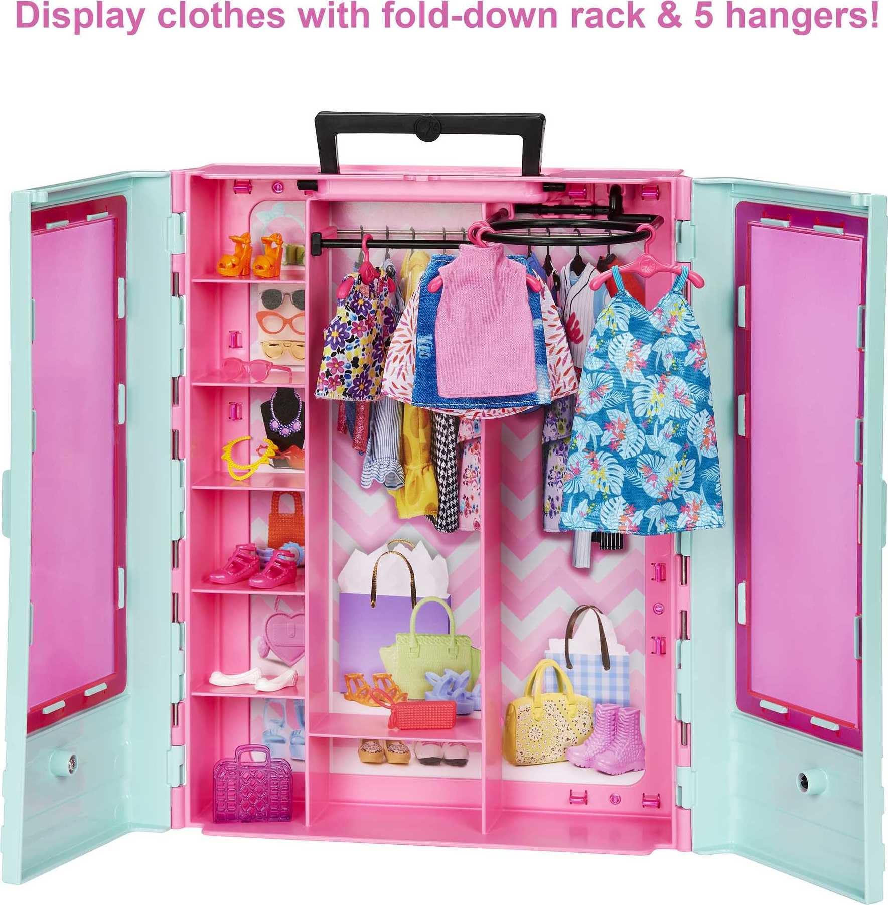 Barbie Closet three outfits support versatile storytelling and dressing-up sessions