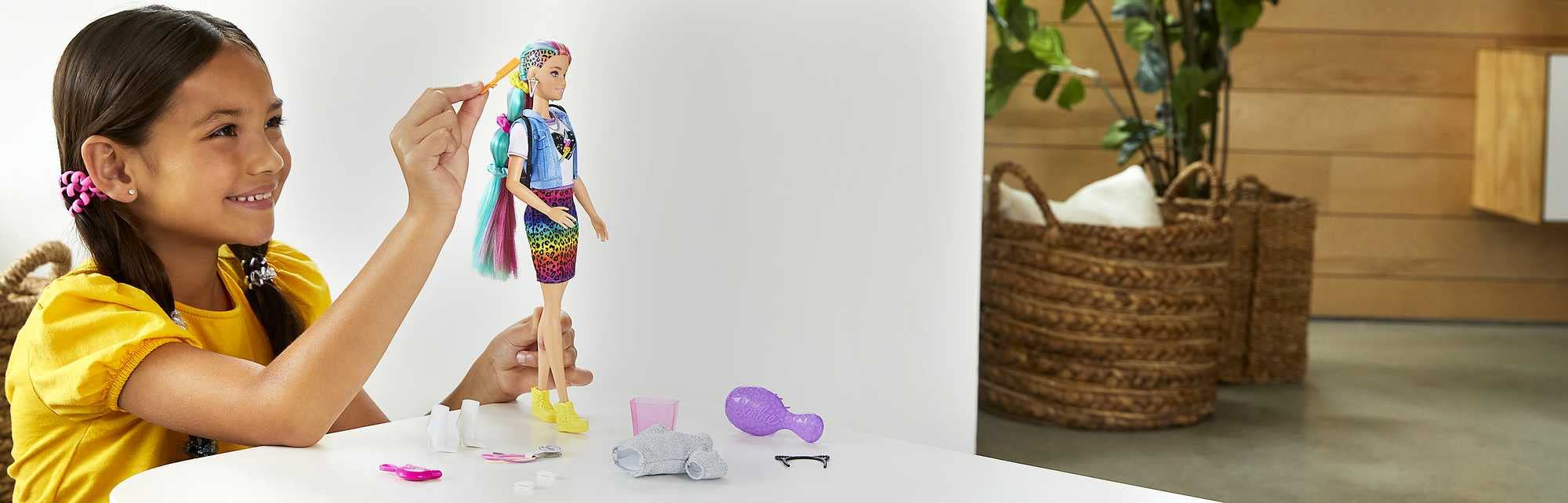 Barbie color-change leopard print plus cold-water reveal for dramatic play.