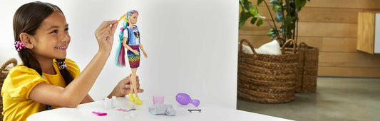 Barbie color-change leopard print plus cold-water reveal for dramatic play.