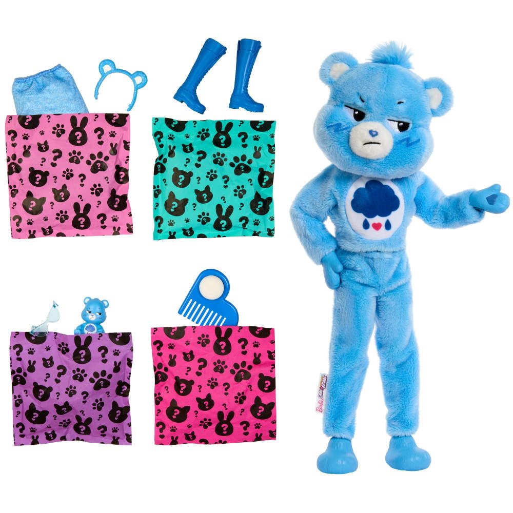 Barbie Cutie Reveal Care Bears mini Grumpy Bear included for cuddly companion