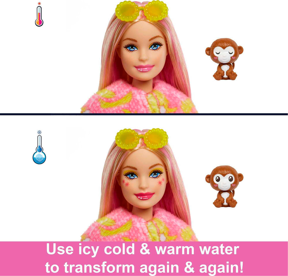 Barbie Cutie Reveal Jungle mini pet accompanying the doll