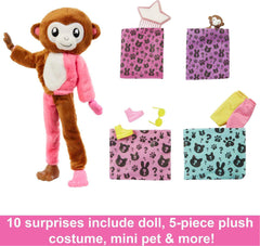 Barbie Cutie Reveal reversible plush top turning into fleece jacket