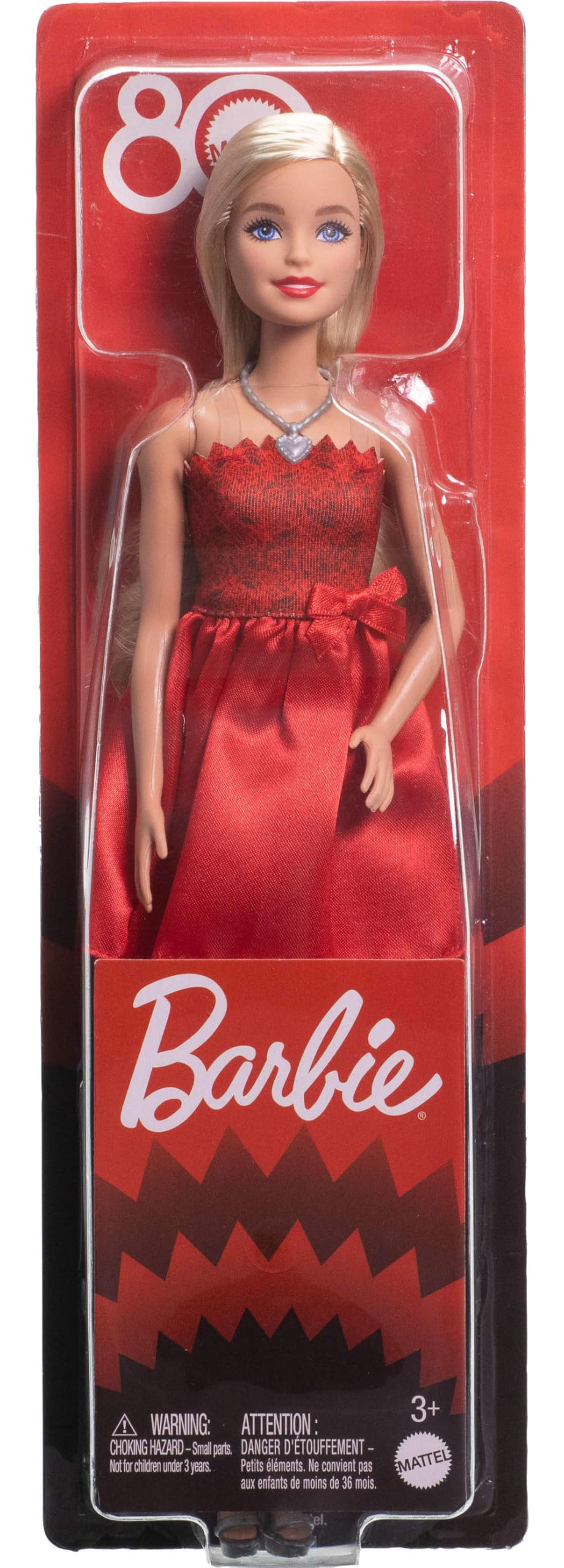 Barbie display-ready collectible on shelf showing anniversary theme