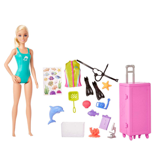Barbie doll in snorkel gear invites exploration of life beneath the waves