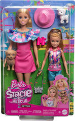 Barbie dolls with sunhat invite sunny storytelling sessions.