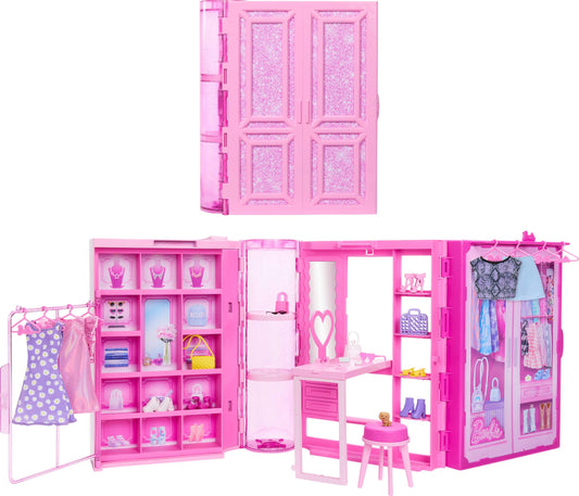 Barbie Dream Closet wardrobe open showing endless outfit ideas for imaginative play