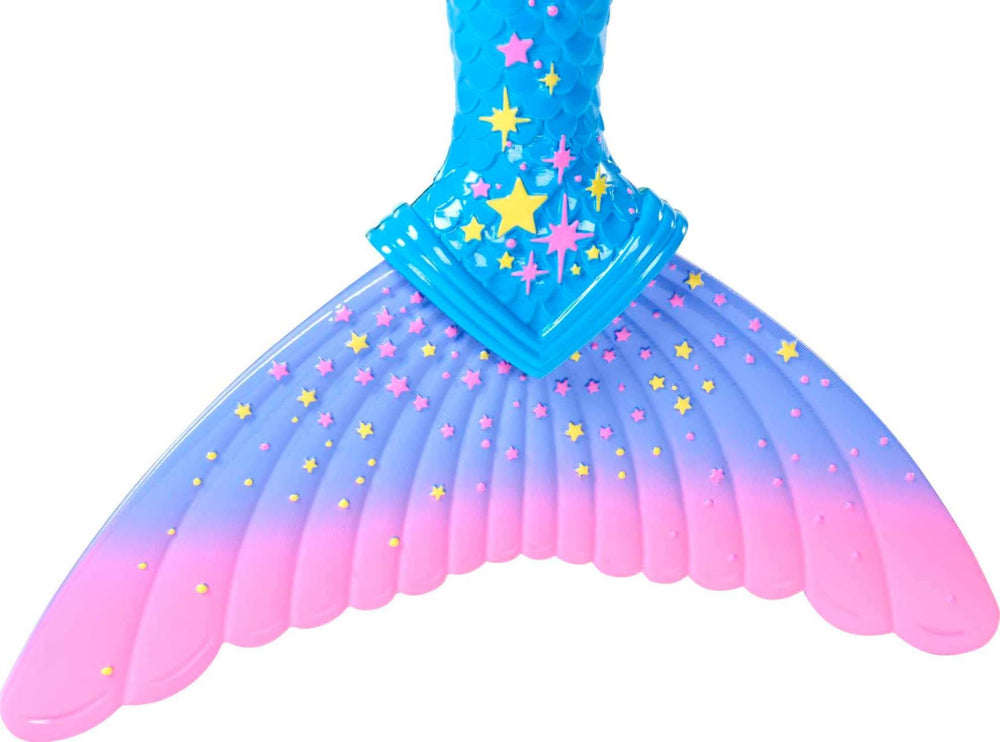 Barbie Dreamtopia merman doll bend-at-waist pose supports swimming pretend-play