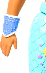 Barbie Dreamtopia merman doll blue wrist gauntlets add fantasy flair