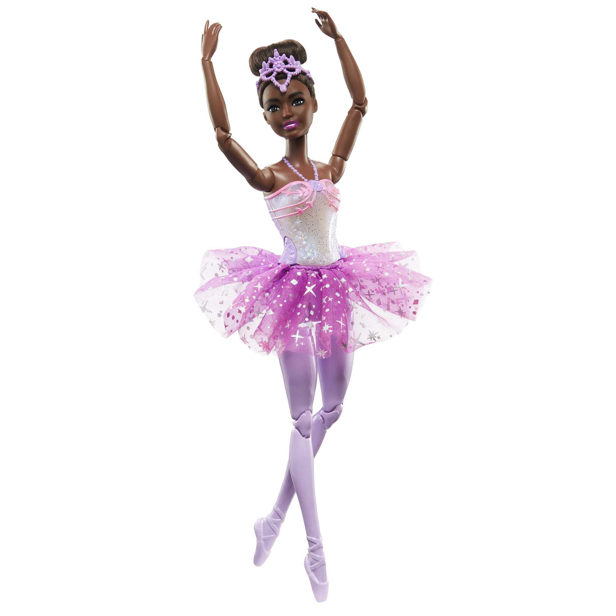 Barbie Dreamtopia Twinkle Lights Ballerina Doll with brunette hair for imaginative storytelling