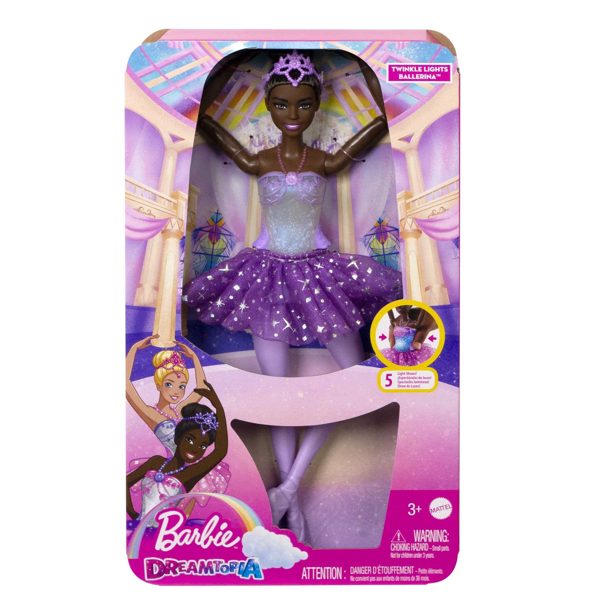 Barbie Dreamtopia Twinkle Lights Ballerina Doll supports storytelling and dance exploration