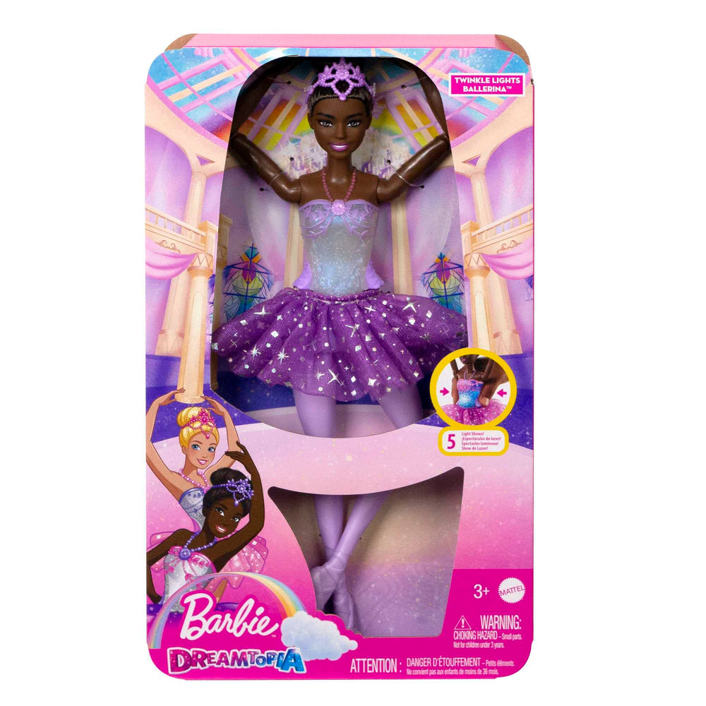 Barbie Dreamtopia Twinkle Lights Ballerina Doll supports storytelling and dance exploration