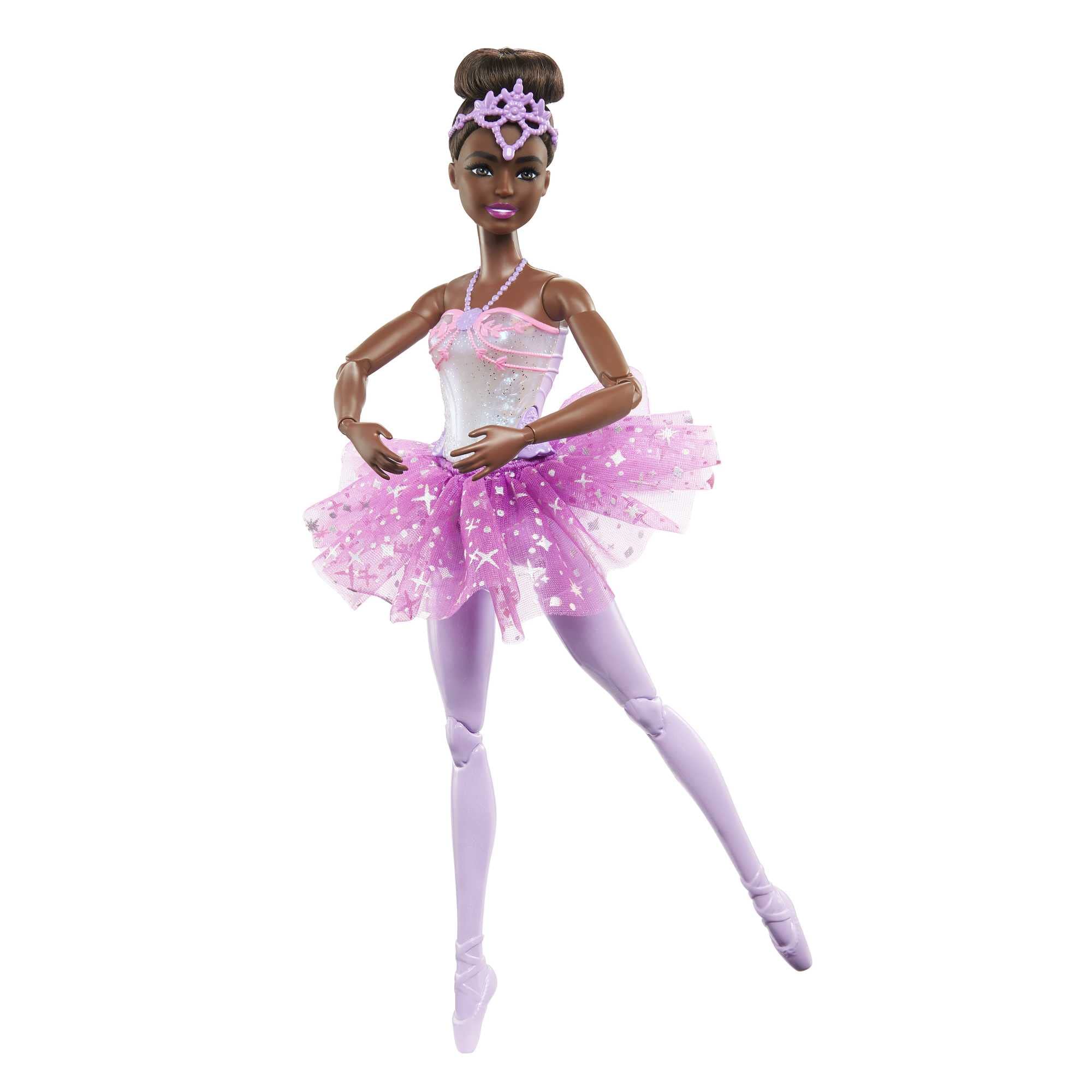 Barbie Dreamtopia Twinkle Lights Ballerina Doll with elegant tiara for regal performances