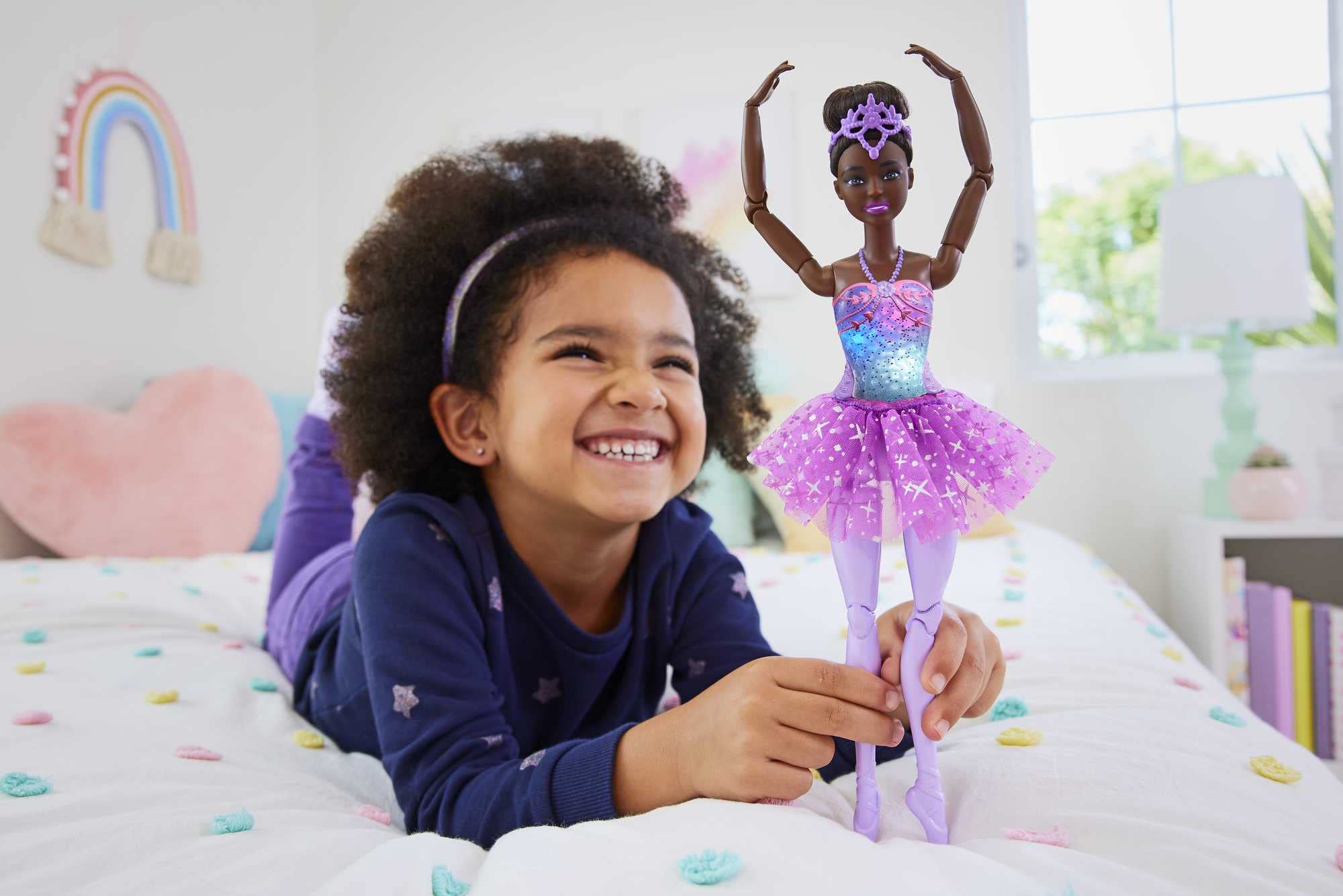 Barbie Dreamtopia Twinkle Lights Ballerina Doll light-up bodice enhances dance moments